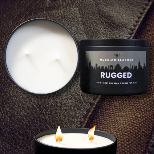 "Rugged" Russian Leather Scented Candles For Men